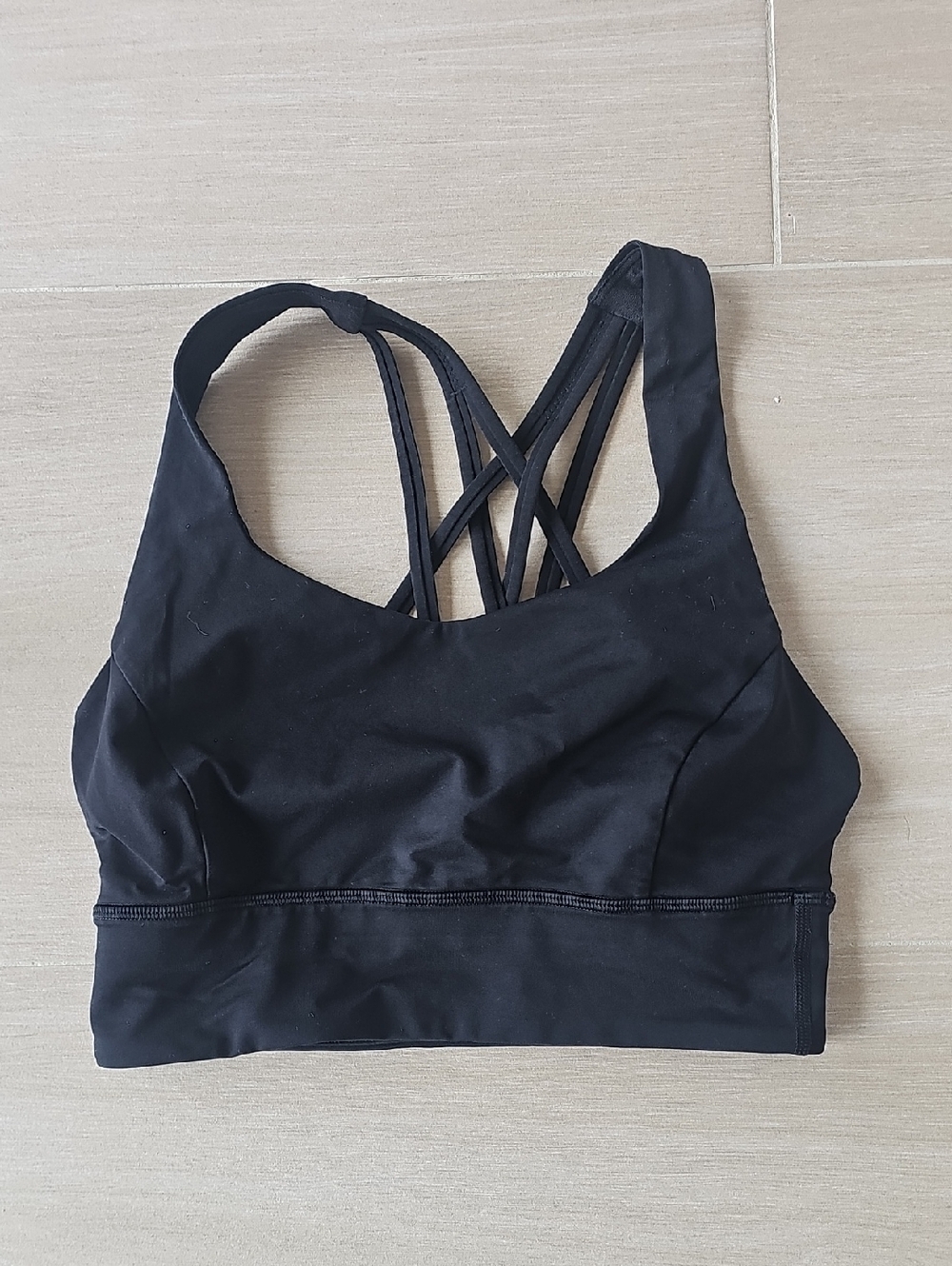 lululemon athletica Black Crisscross Strappy Sports Bra